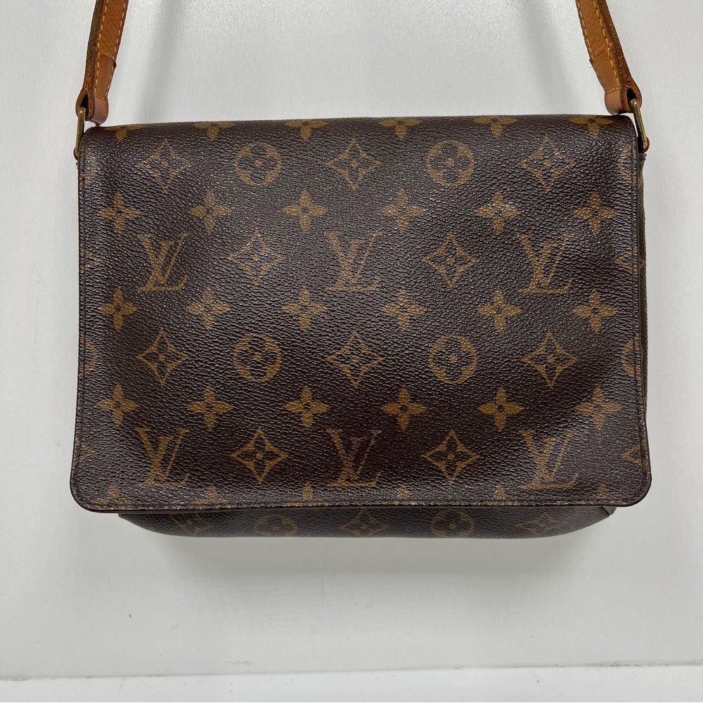 LOUIS VUITTON Musette Tango Short Monogram Handbag Shoulder Bag Brown